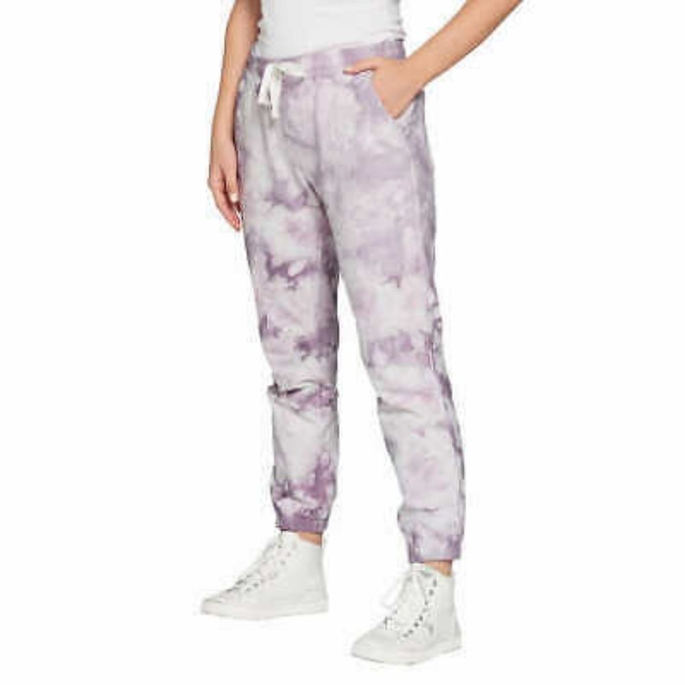 Mauby Womens Tie Dye Jogger Sweatpant, Purple Tie Dye - Picture 2 of 3